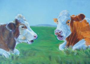 Cows Painting - Chit Chat